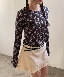 WEGO（ウィゴー）の「WEGO/タイト花柄トップス/ロンT（Tシャツ/カットソー）」