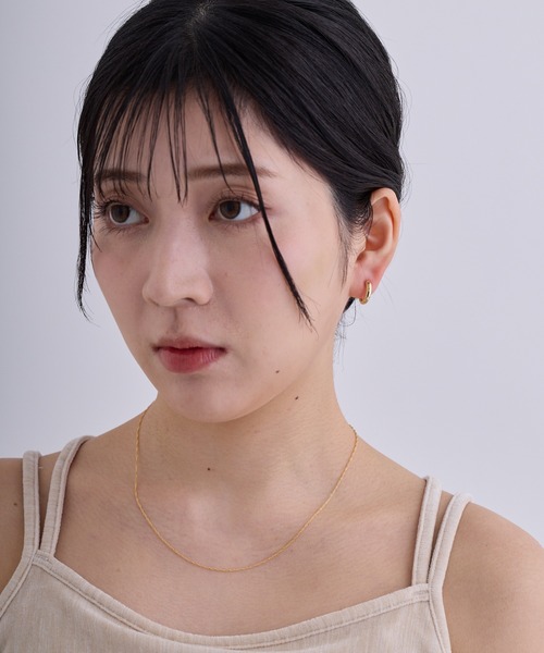 CALIN STANDARD(カリンスタンダード)の「◆金属アレルギー対応◆◆made in japan◆【片手でスムースワンタッチ】プレーン スムースクリスタルピアス(ピアス(両耳用)・レディース・ゴールド/シルバー・FREE)」の3枚目の写真