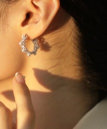 パールデザインピアス