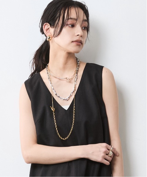 CHIC STYLE(シックスタイル)の「レーヨン麻Vネックロングワンピース<大きいサイズ有>シックスタイル(ワンピース・レディース・ブラック/マスタード・LL/3L/4L/5L/M/L)」の15枚目の写真