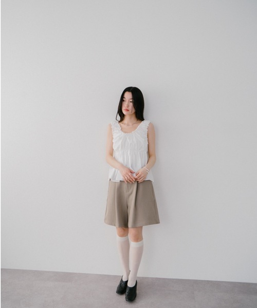 DRWCYS - DRWCYS♡ブラウス♡完売！！ DRWCYS ブラウス シャツ スリーブレスギャザーリボンブラウス