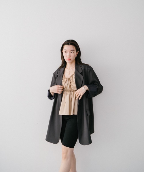 DRWCYS（ドロシーズ）の「スリーブレスギャザーリボンブラウス（シャツ/ブラウス・レディース・ブルー/ベージュ/ネイビー/ホワイト/ブラウン/ブラック・FREE）」の16枚目の写真