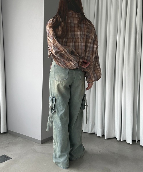 apres jour mignon（アプレジュールミニョン）の「デザインチェックシャツ【ZOZOTOWN限定アイテム】（シャツ/ブラウス・レディース・ブルー系その他/レッド/ベージュ系その他/ブラウン系その他・X-LARGE/フリー）」の19枚目の写真