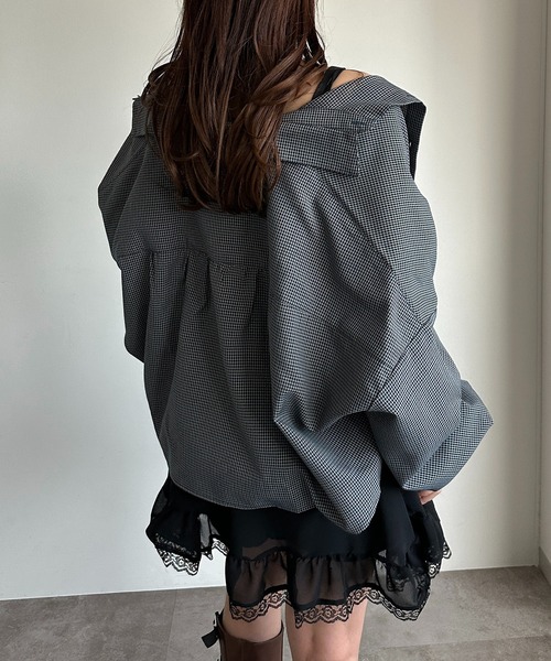apres jour mignon（アプレジュールミニョン）の「デザインチェックシャツ【ZOZOTOWN限定アイテム】（シャツ/ブラウス・レディース・ブルー系その他/レッド/ベージュ系その他/ブラウン系その他・X-LARGE/フリー）」の21枚目の写真
