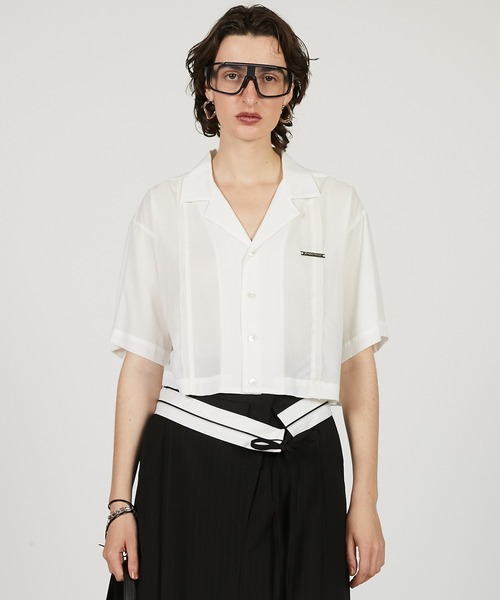 PRANK PROJECT（プランクプロジェクト）の「シアーオープンカラーシャツ / Sheer Open Collar Shirt（シャツ/ブラウス・レディース・ホワイト/ブラック・FREE）」の20枚目の写真