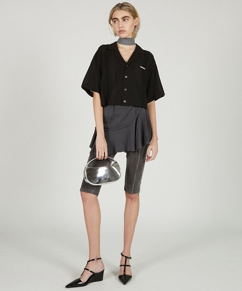 PRANK PROJECT（プランクプロジェクト）の「シアーオープンカラーシャツ / Sheer Open Collar Shirt（シャツ/ブラウス・レディース・ホワイト/ブラック・FREE）」の16枚目の写真