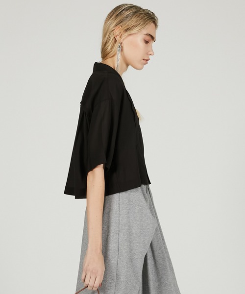 PRANK PROJECT（プランクプロジェクト）の「シアーオープンカラーシャツ / Sheer Open Collar Shirt（シャツ/ブラウス・レディース・ホワイト/ブラック・FREE）」の11枚目の写真