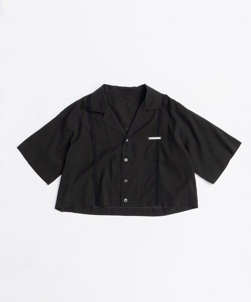 PRANK PROJECT（プランクプロジェクト）の「シアーオープンカラーシャツ / Sheer Open Collar Shirt（シャツ/ブラウス・レディース・ホワイト/ブラック・FREE）」の9枚目の写真