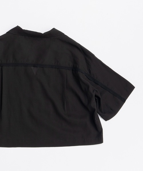 PRANK PROJECT（プランクプロジェクト）の「シアーオープンカラーシャツ / Sheer Open Collar Shirt（シャツ/ブラウス・レディース・ホワイト/ブラック・FREE）」の4枚目の写真