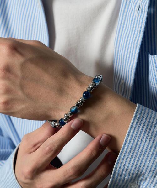 WEGO（ウィゴー）の「WEGO/クラックデザインブレス（ブレスレット・メンズ・ブルー/ブラウン/ブラック・FREE）」の3枚目の写真