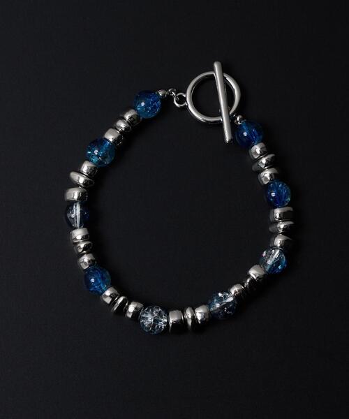 WEGO（ウィゴー）の「WEGO/クラックデザインブレス（ブレスレット・メンズ・ブルー/ブラウン/ブラック・FREE）」の6枚目の写真