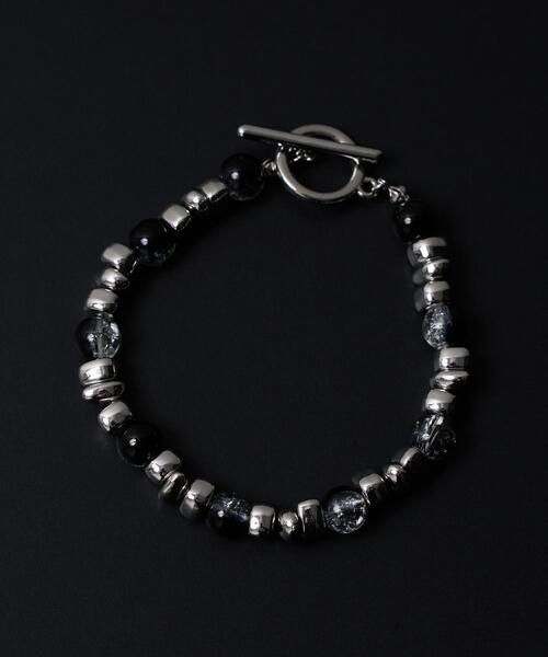 WEGO（ウィゴー）の「WEGO/クラックデザインブレス（ブレスレット・メンズ・ブルー/ブラウン/ブラック・FREE）」の4枚目の写真