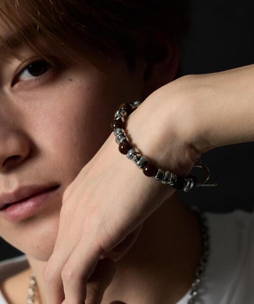 WEGO（ウィゴー）の「WEGO/クラックデザインブレス（ブレスレット・メンズ・ブルー/ブラウン/ブラック・FREE）」の12枚目の写真