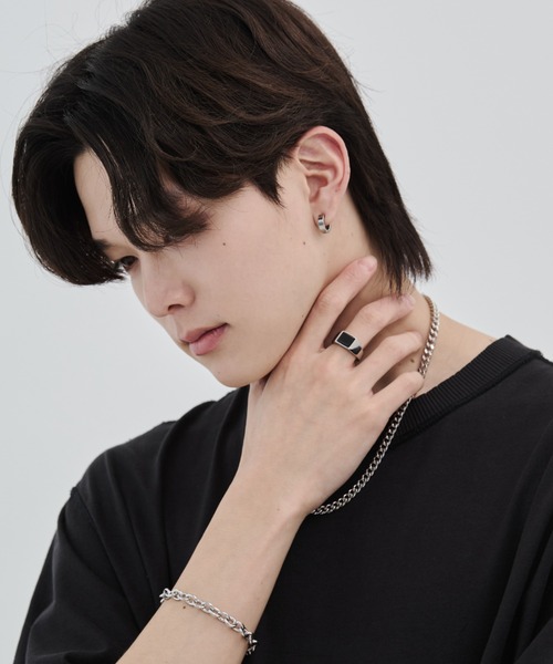 WYZ surgical stainless(ダブリューワイジィーサージカルステンレス)の「【 金属アレルギー対応 】印台リング サージカルステンレス(リング・メンズ・シルバー・16号/18号/20号)」の5枚目の写真