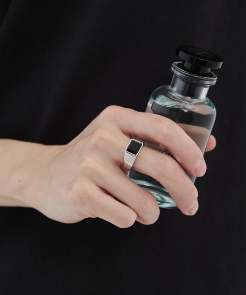 WYZ surgical stainless(ダブリューワイジィーサージカルステンレス)の「【 金属アレルギー対応 】印台リング サージカルステンレス(リング・メンズ・シルバー・16号/18号/20号)」の10枚目の写真