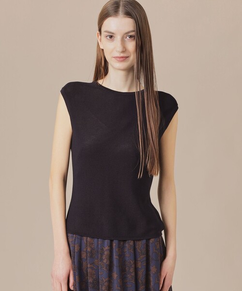 MACKINTOSH LONDON(マッキントッシュ ロンドン)の「【婦人画報掲載】ホールガーメントプルオーバー(タンクトップ・レディース・ネイビー/ホワイト/グリーン/ライトブルー・38)」の4枚目の写真