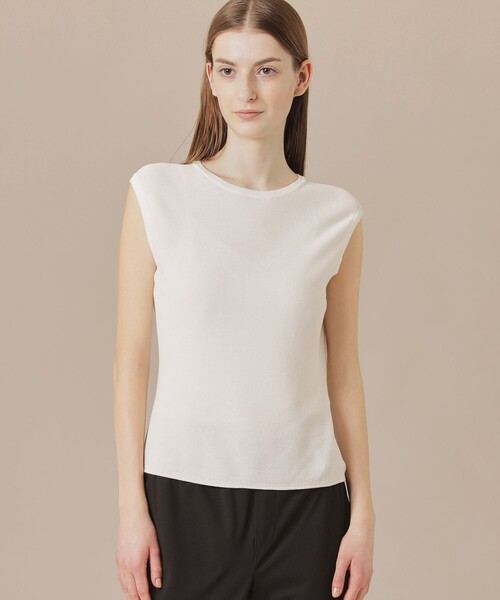 MACKINTOSH LONDON(マッキントッシュ ロンドン)の「【婦人画報掲載】ホールガーメントプルオーバー(タンクトップ・レディース・ネイビー/ホワイト/グリーン/ライトブルー・38)」の2枚目の写真