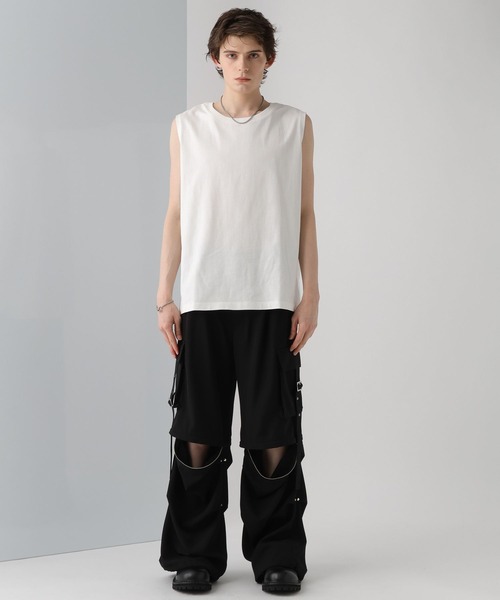 HARE(ハレ)の「アソートマテリアルルーズタンクトップ(HARE)(タンクトップ・メンズ・ブラック/ホワイト/ホワイト系その他/グレー系その他・SMALL/MEDIUM)」の5枚目の写真