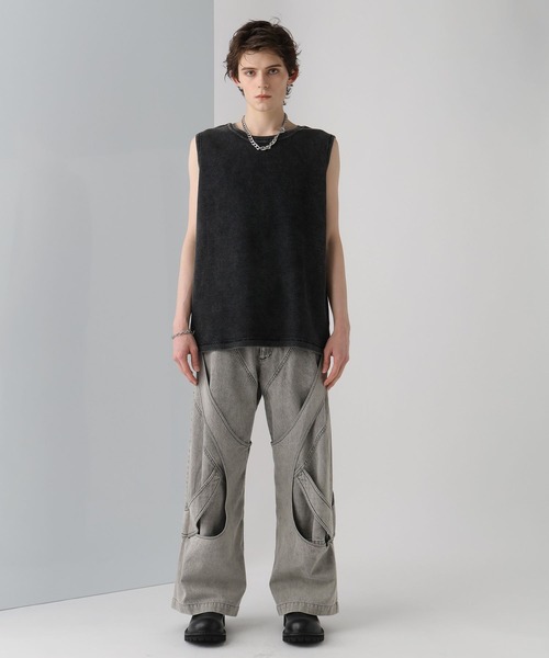 HARE(ハレ)の「アソートマテリアルルーズタンクトップ(HARE)(タンクトップ・メンズ・ブラック/ホワイト/ホワイト系その他/グレー系その他・SMALL/MEDIUM)」の19枚目の写真