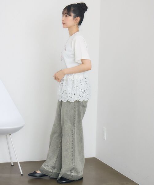 RETRO GIRL(レトロガール)の「アーチロゴプリントTEE(Tシャツ/カットソー・レディース・ホワイト/ブラック/イエロー・FREE)」の6枚目の写真