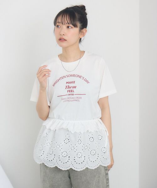 RETRO GIRL(レトロガール)の「アーチロゴプリントTEE(Tシャツ/カットソー・レディース・ホワイト/ブラック/イエロー・FREE)」の8枚目の写真
