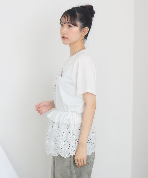RETRO GIRL(レトロガール)の「アーチロゴプリントTEE(Tシャツ/カットソー・レディース・ホワイト/ブラック/イエロー・FREE)」の10枚目の写真