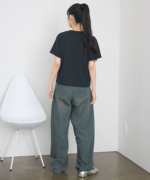 RETRO GIRL(レトロガール)の「アーチロゴプリントTEE(Tシャツ/カットソー・レディース・ホワイト/ブラック/イエロー・FREE)」の15枚目の写真