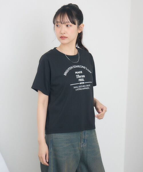 RETRO GIRL(レトロガール)の「アーチロゴプリントTEE(Tシャツ/カットソー・レディース・ホワイト/ブラック/イエロー・FREE)」の16枚目の写真