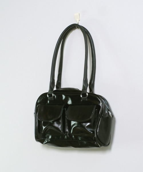 shopnikoniko(ショップニコニコ)の「横長バッグ フロントダブルポケット ボストンバッグ 赤(ボストンバッグ・レディース・ブラウン/ブラック/ホワイト/レッド・フリー)」の18枚目の写真