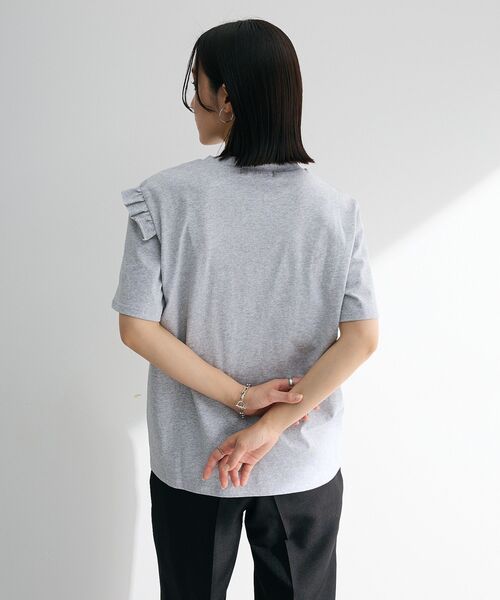 Petit fleur(プチフルール)の「・Petit Fleur アシンメトリーフリルTEE(Tシャツ/カットソー・レディース・ブラック/杢グレー/オフホワイト/ピンク・FREE)」の10枚目の写真