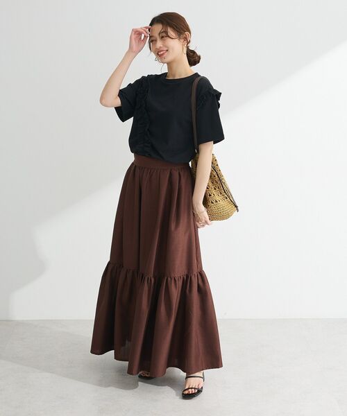 Petit fleur(プチフルール)の「・Petit Fleur アシンメトリーフリルTEE(Tシャツ/カットソー・レディース・ブラック/杢グレー/オフホワイト/ピンク・FREE)」の19枚目の写真