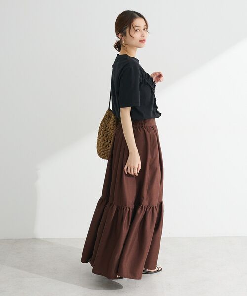 Petit fleur(プチフルール)の「・Petit Fleur アシンメトリーフリルTEE(Tシャツ/カットソー・レディース・ブラック/杢グレー/オフホワイト/ピンク・FREE)」の20枚目の写真