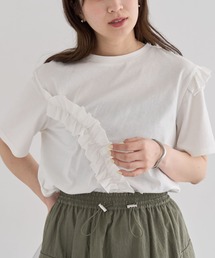 Petit fleur | ・Petit Fleur アシンメトリーフリルTEE(Tシャツ/カットソー)