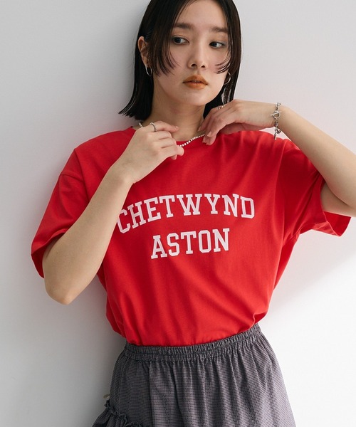 セール】汗染み防止カレッジロゴボックスTシャツ（Tシャツ/カットソー