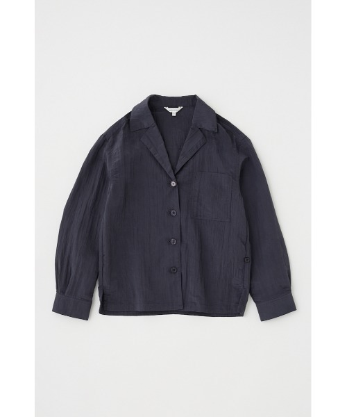 MOUSSY（マウジー）の「SATIN シャツ（シャツ/ブラウス・レディース・ネイビー/オフホワイト・FREE）」の9枚目の写真