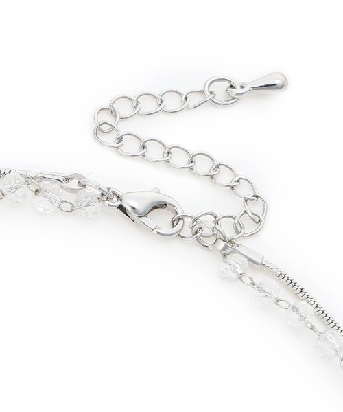 A/C DESIGN BY ALPHA CUBIC（エーシーデザインバイアルファキュービック）の「チェーン×クリアストーン2連ネックレス（ネックレス・レディース・シルバー/ゴールド・フリー）」の12枚目の写真