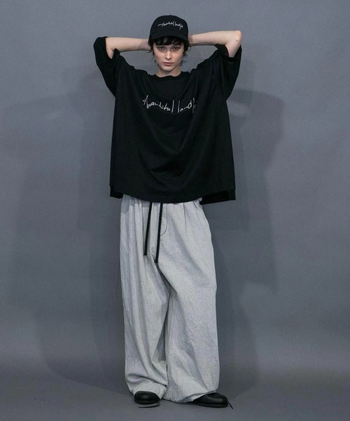 my beautiful landlet(マイビューティフルランドレット)の「【my beautiful landlet】 MERCERIZATION JERSEY EMBROIDERY BIG T-SHIRT(Tシャツ/カットソー・メンズ・ホワイト/ブラック/オフホワイト・FREE)」の3枚目の写真