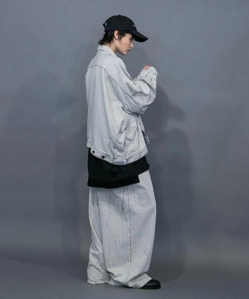 my beautiful landlet(マイビューティフルランドレット)の「【my beautiful landlet】 MERCERIZATION JERSEY EMBROIDERY BIG T-SHIRT(Tシャツ/カットソー・メンズ・ホワイト/ブラック/オフホワイト・FREE)」の5枚目の写真