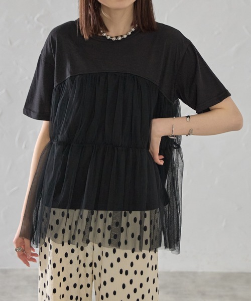 ランドホルツ　rundholz カットソー　チュール　Tシャツ ランドホルツ rundholz カットソー チュール Tシャツ 2025年最新