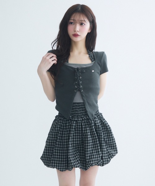 tシャツ コルセット切替BIG T レディース セール】コルセットタッチT（Tシャツ/カットソー）｜TITTY&CO