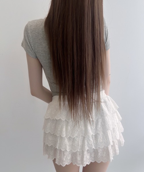 TITTY&CO.（ティティーアンドコー）の「コルセットタッチT（Tシャツ/カットソー・レディース・ブラック/アイボリー/グレー・FREE）」の22枚目の写真