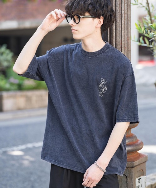 ロードオブザリング ウォッシュ加工オーバーサイズTシャツ セール】箔 メタリック プリント ビッグシルエット オーバー