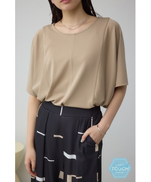 AZUL by moussy(アズールバイマウジー)の「C/Tアイシーフィールドルマントップス(Tシャツ/カットソー・レディース・ブラック/ライトベージュ/ブラック系その他・FREE)」の3枚目の写真