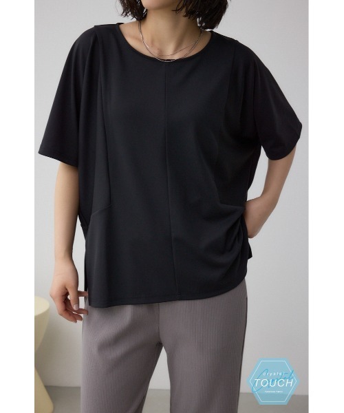 AZUL by moussy(アズールバイマウジー)の「C/Tアイシーフィールドルマントップス(Tシャツ/カットソー・レディース・ブラック/ライトベージュ/ブラック系その他・FREE)」の1枚目の写真
