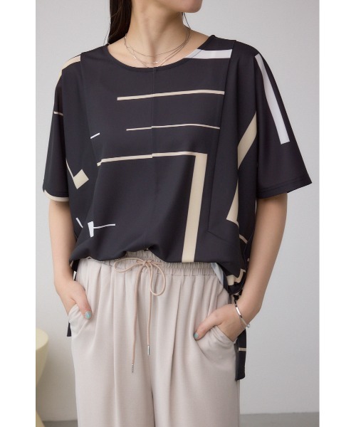 AZUL by moussy(アズールバイマウジー)の「C/Tアイシーフィールドルマントップス(Tシャツ/カットソー・レディース・ブラック/ライトベージュ/ブラック系その他・FREE)」の17枚目の写真