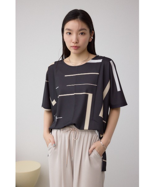 AZUL by moussy(アズールバイマウジー)の「C/Tアイシーフィールドルマントップス(Tシャツ/カットソー・レディース・ブラック/ライトベージュ/ブラック系その他・FREE)」の19枚目の写真