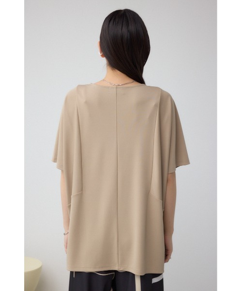 AZUL by moussy(アズールバイマウジー)の「C/Tアイシーフィールドルマントップス(Tシャツ/カットソー・レディース・ブラック/ライトベージュ/ブラック系その他・FREE)」の4枚目の写真
