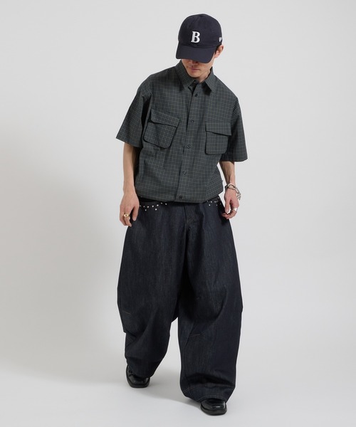 Perushu(ペルーシュ)の「カジュアルギミックチェックワークシャツ(シャツ/ブラウス・メンズ・ブラウン/グリーン/ボルドー・MEDIUM/LARGE)」の22枚目の写真