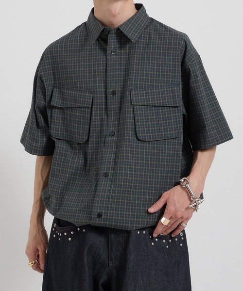 Perushu(ペルーシュ)の「カジュアルギミックチェックワークシャツ(シャツ/ブラウス・メンズ・ブラウン/グリーン/ボルドー・MEDIUM/LARGE)」の16枚目の写真