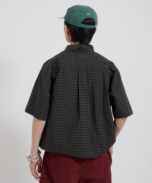 Perushu(ペルーシュ)の「カジュアルギミックチェックワークシャツ(シャツ/ブラウス・メンズ・ブラウン/グリーン/ボルドー・MEDIUM/LARGE)」の5枚目の写真